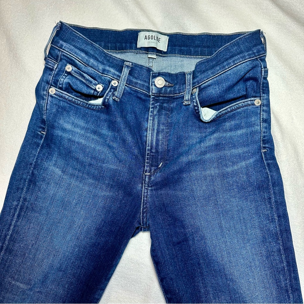 Revolve Agolde Sophie Ankle Crop Stretch Denim Jeans Size 27 Los Angeles